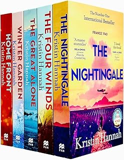 Kristin Hannah Collection 5 Books Set (The Nightingale, The Four Winds, The Great Alone, Winter Garden, Home Front)