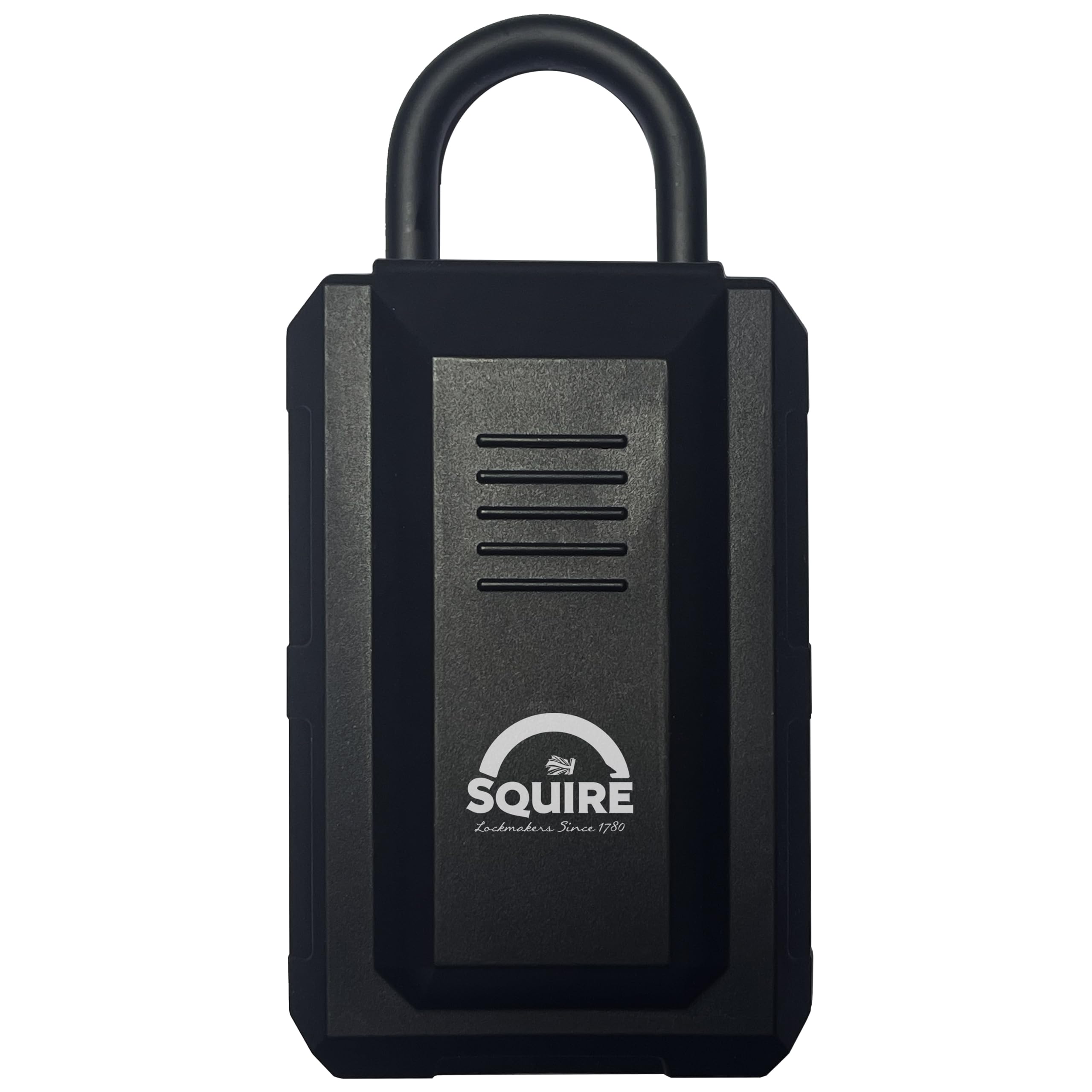 Squire Push Button Keysafe Portable - Black - Die Cast Construction - 4000 Combinations - Weather Resistant