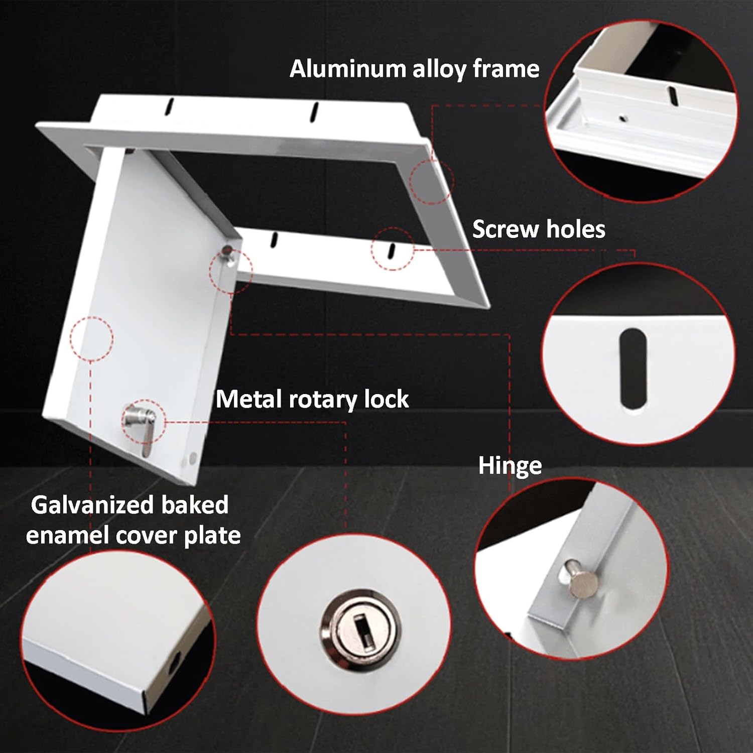 C-VP｜日晴金属｜分割式換気小窓用パネルセット 適合窓高さ 125~149mm｜ベストパーツオンライン - ベストパーツ オンライン 換気口付き乾式壁シャッター用天井アクセスパネル、隠蔽配管ケーブルアクセスドア、配管暖房用アルミフレーム検査穴カバー装飾プレート、取り