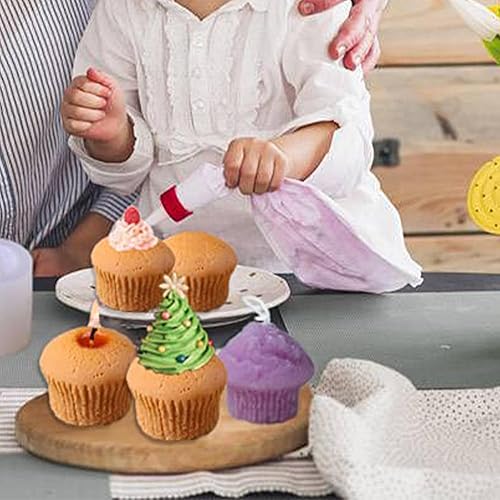 Miniatura 7 de Moldes de silicona para velas, moldes de velas de cupcakes para hacer velas, moldes de jabón de silicona 3D, molde de silicona para hornear, vela de