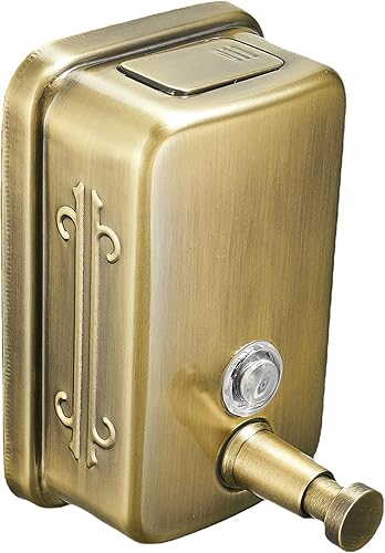 Miniatura 8 de Dispensador de jabón montado en la pared para baño, dispensador de líquido comercial de pared de acero inoxidable dispensador de desinfectante de