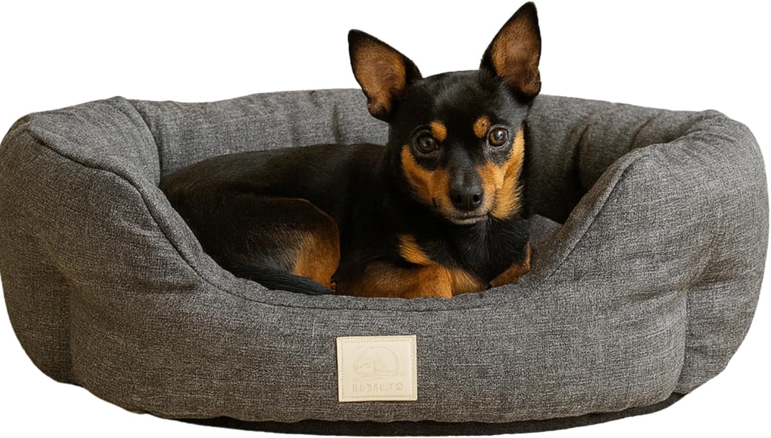 R PETS Cosy Cloud Anti-Anxiety Calming Soft Pet Bed Smooth Textured Hypoallergenic Washable Easy Clean Small Dog Bed Non-Slip Base Joint Support Anxiety Relief Cat Bed 48cm x 48cm x 15cm