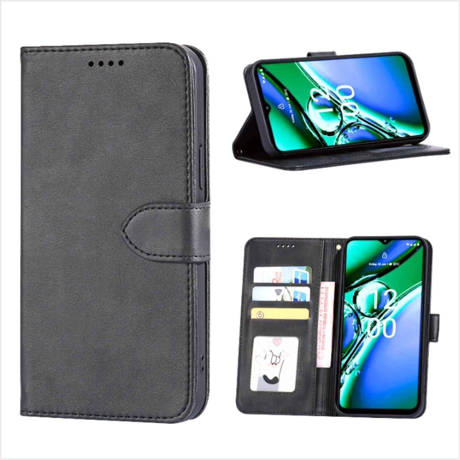 HAOYE Leather Folio Cover Per Nokia G42, PU Premium Filp Case Custodia