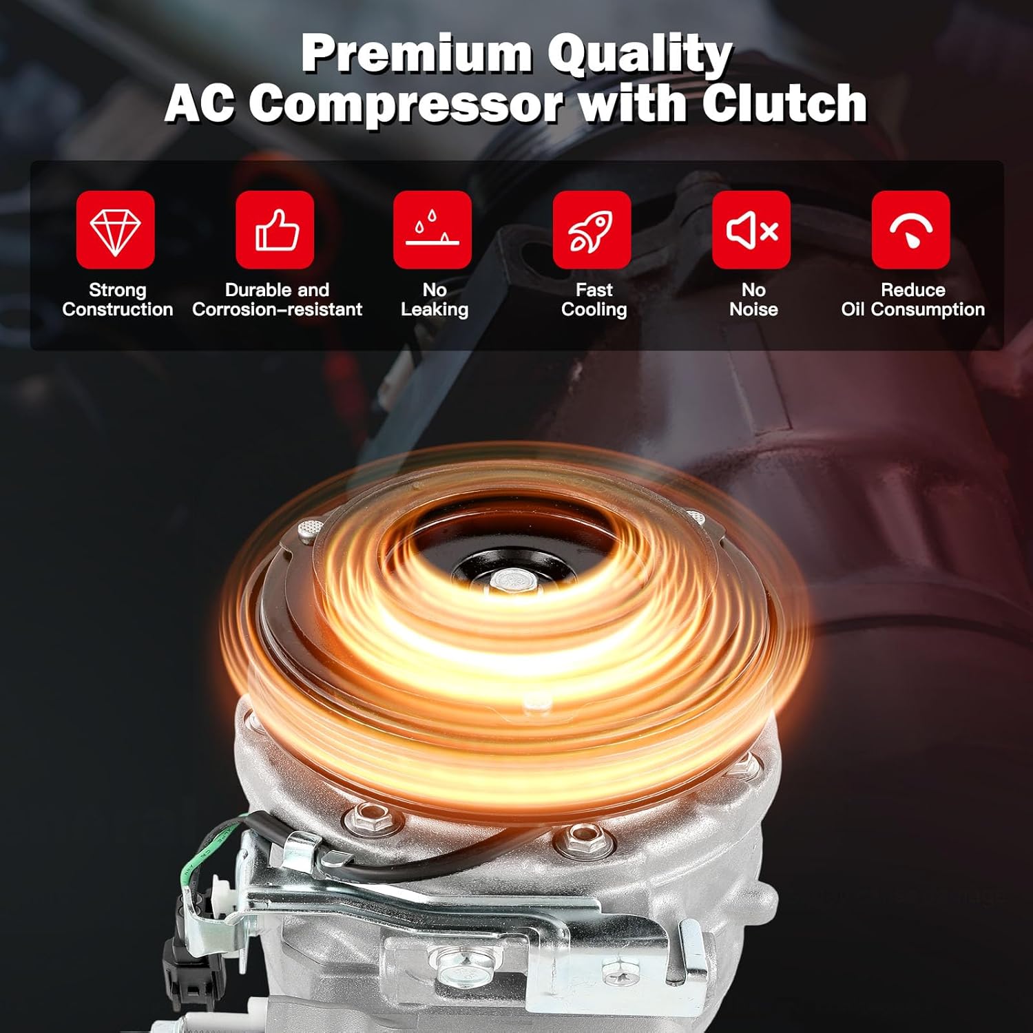 cciyu Air Conditioning Compressor for Ford Explorer Police Interceptor Utility 3.5L 3.7L 2011-2019 Replaces AC Compressor for Car