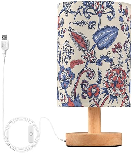Miniatura 2 de Nightstand Lamps Bed Side Lamps Minimalist Paisley Flower Elements Night Light for Nursery Side Table