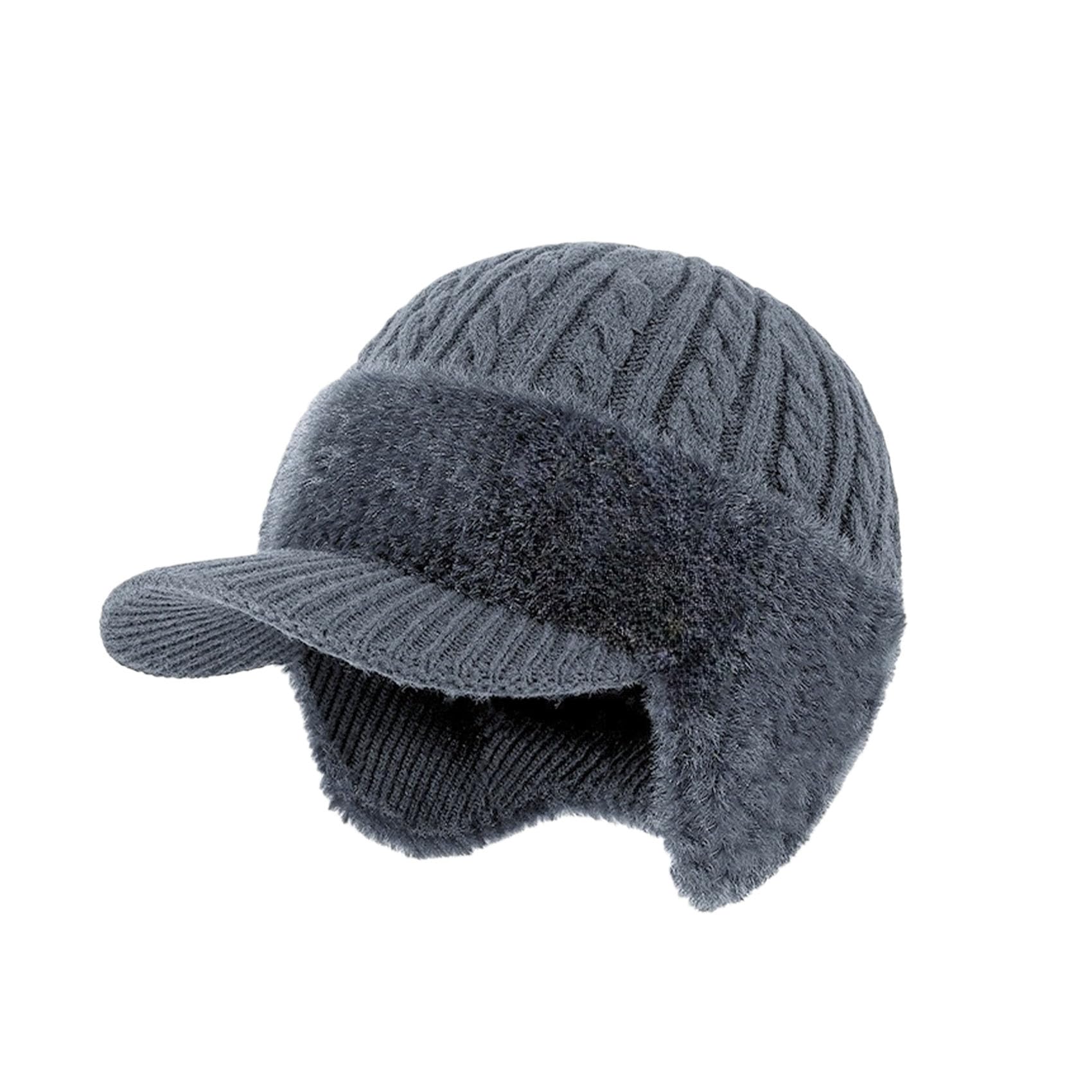 Jeeeun Women's Gray Cold Shielding Trapper Hat, Cozy Head Beanie, Complete Head And Ear Coverage For Cold Weather (Gray)