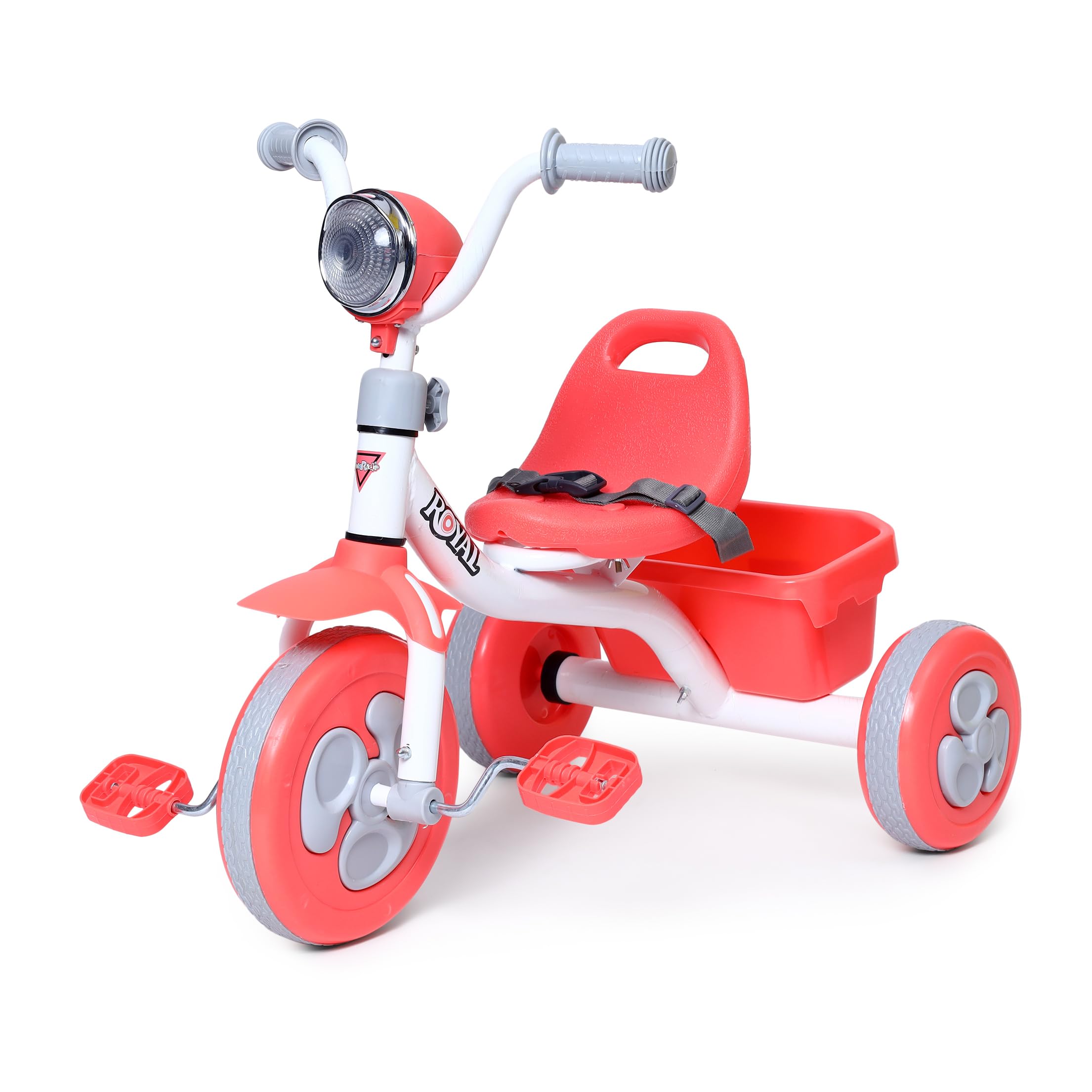 Fun Ride Royal Kids Tricycle - Front Headlight, Musical - 1 Year to 5 Years  - Trike for Indoor and Outdoor - Up to 30 Kgs - Made in India (Red) :  Amazon.in: Toys \u0026 Games