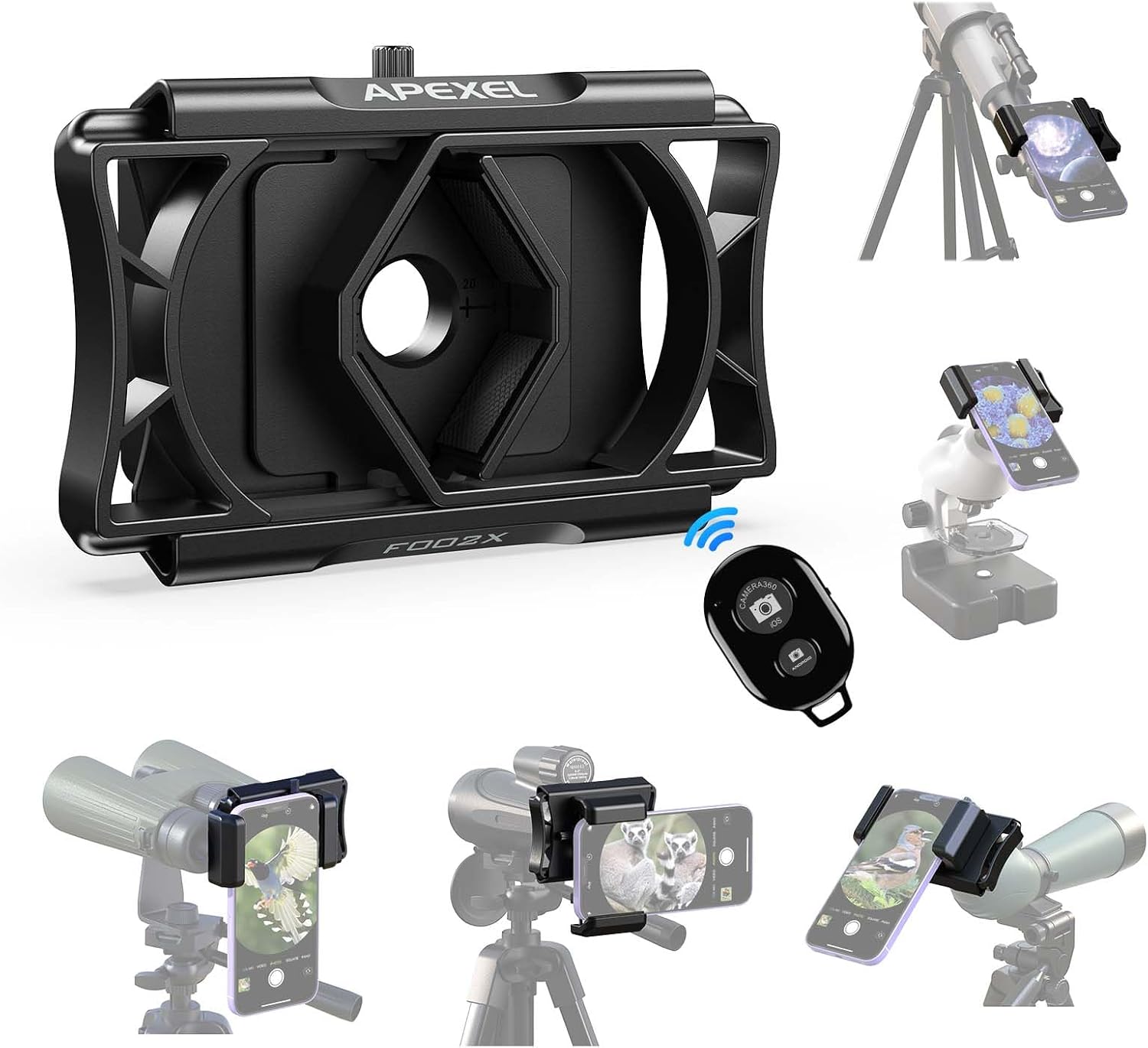 APEXEL 360° Telescope Phone Adapter