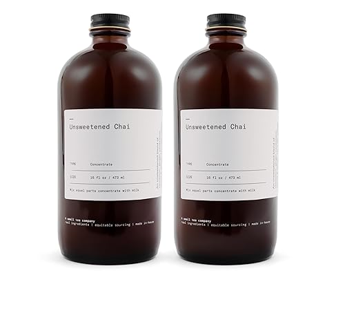 Dona Concentrado de Chai sin azúcar (botella de 16 oz paquete de dos) concentrado de té Chai líquido