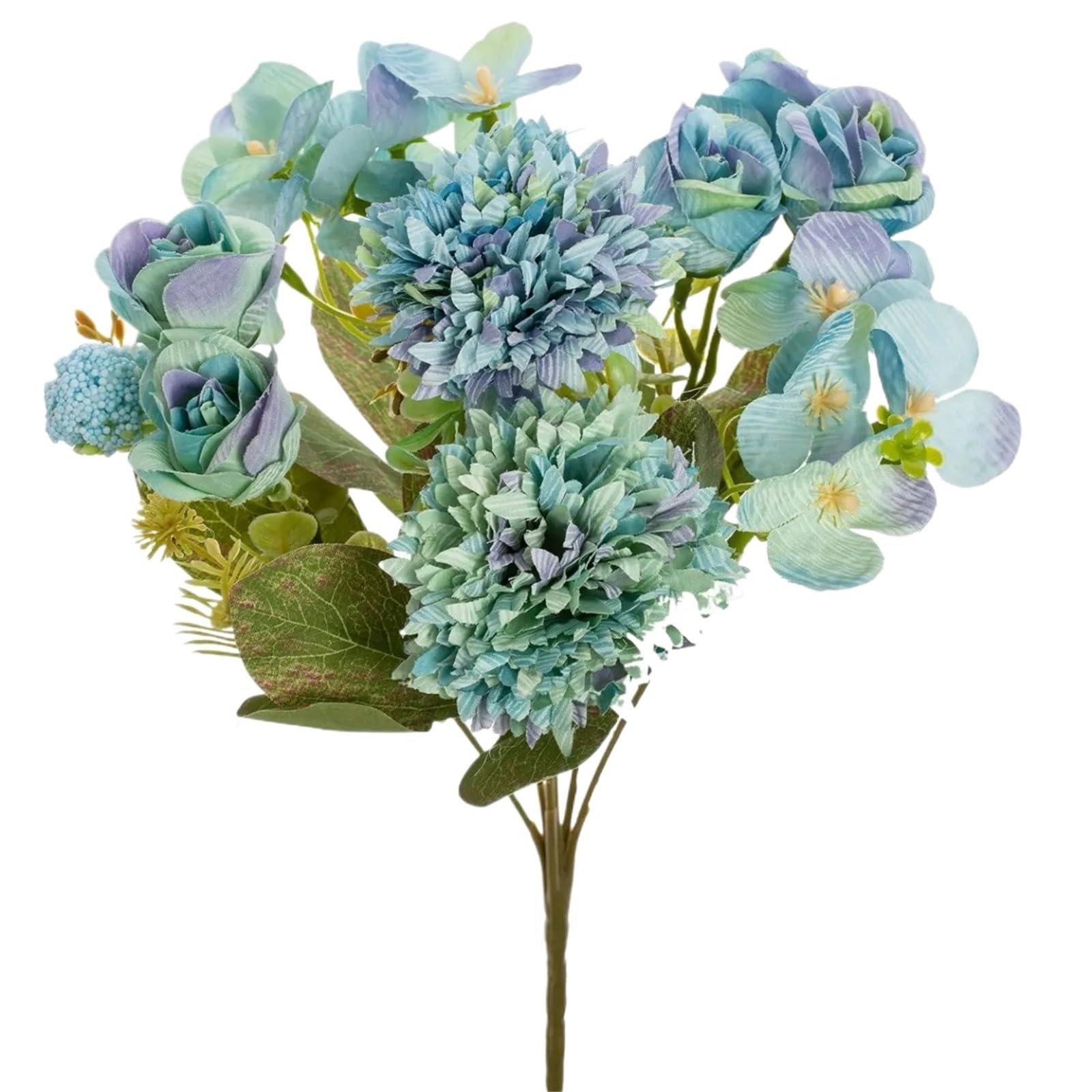 XIANGMLING Artificial Flower Ball Chrysanthemum Rose, Wedding Home Room Table Festival Wreath Bridal Bouquet Garden Decor(Color2,1PC)