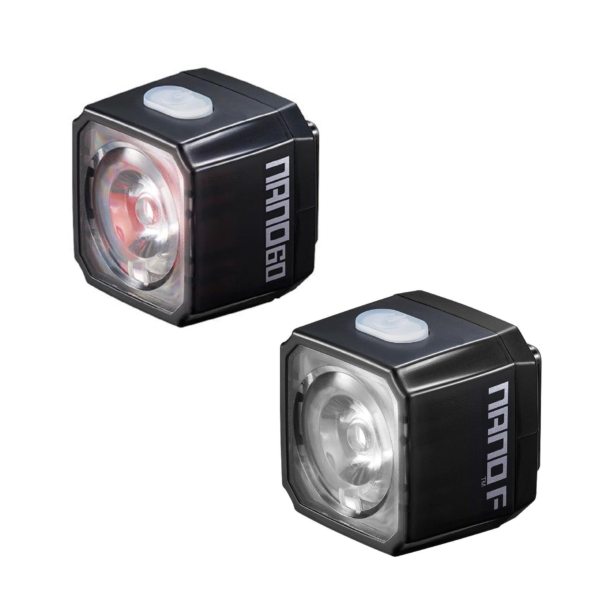 CatEye Nano Bike Light Set - USB Rechargeable LED Front and Rear Lights, Waterproof, Lightweight Commuter Cycling Safety Kit