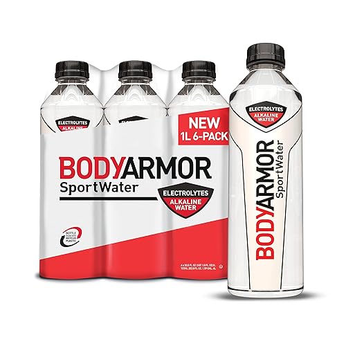 BODYARMOR SportWater Agua alcalina, hidratación superior, agua alcalina con pH 9+, electrolitos, perfecta para tu estilo de vida activo, 1 litro