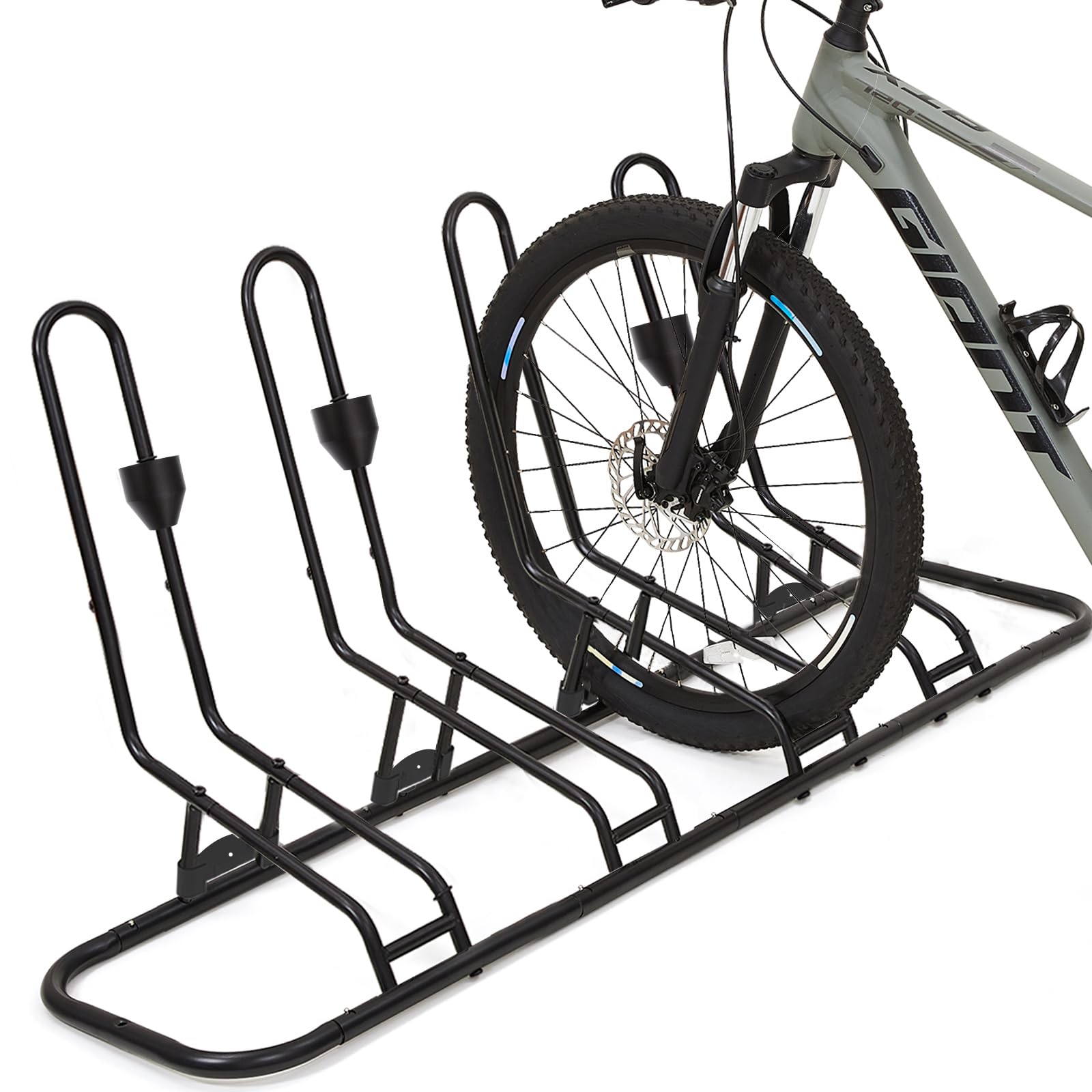 Kingarage 4 Floor Bike Rack, Safeguard Disc Brakes &amp; Derailleurs Design, Waterproof Bicycle Stand Indoor/Outdoor/Garage Use, Fits 12"-29" Tires, Upgraded 0.63" Steel Tubes for Stability
