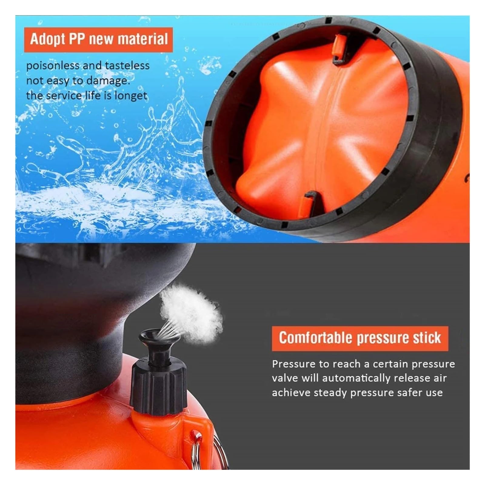 Pompa powietrza 5L opryskiwacz plecakowy do trawnika opryskiwacz do czyszczenia ogrodu, narzędzie do nawadniania ogrodniczego ręczna butelka z rozpylaczem(5L Blue)