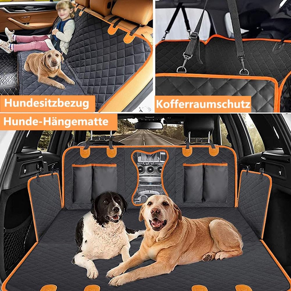 Hundedecke Auto Rückbank kompatibel mit Hyundai Tucson 2021-2024 Kratzfest 600D Oxford Kofferraum Matte Wasserfest