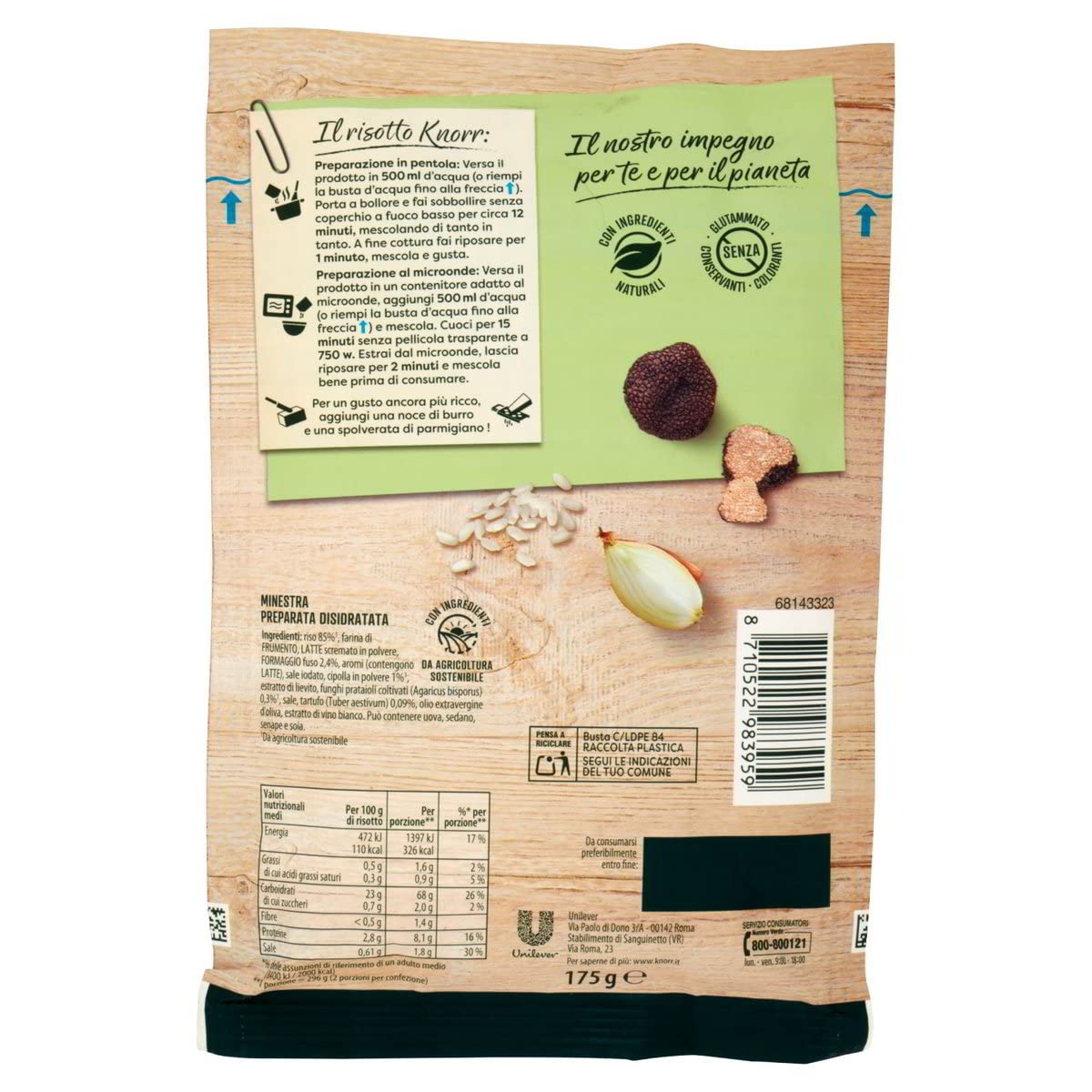 15x Knorr Risotto al Tartufo Reis mit Trüffel 175g 100% italienisch Fertiggerichte Reisgerichte