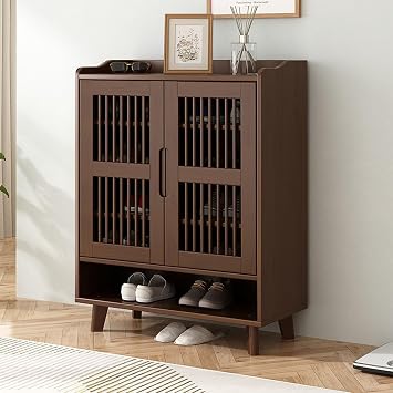 Entryway Shoe Rack Organizer Cupboard Storage Unit - Narrow Shoe Rack Cabinet