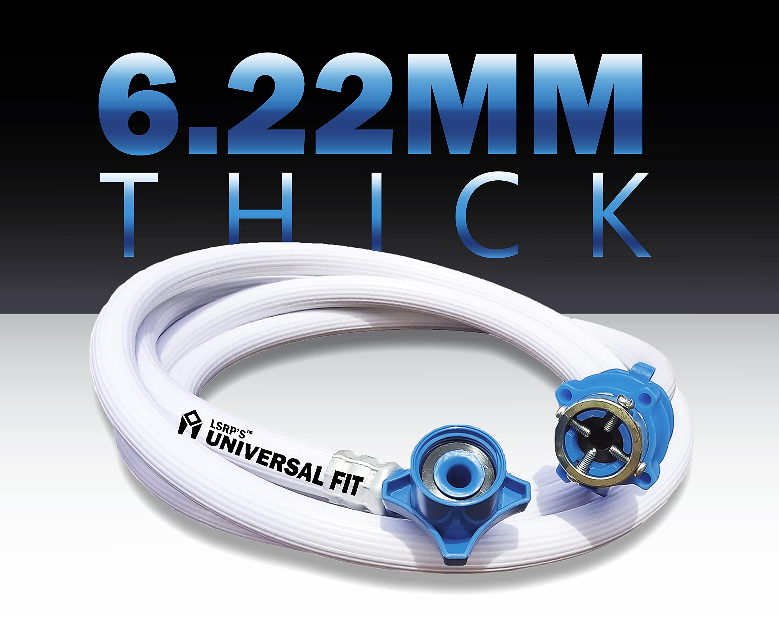 LSRPS Universal Fit (The Rarest Quality 6.22MM Thick) Fully Compatible With Samsung, IFB, Whirlpool, LG washing machine inlet pipe/water pipe/water inflow hose pvc pipe - white (5 Meter) (B09F2W1T3R) Amazon Price History, Amazon Price Tracker