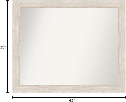 Miniatura 6 de Amanti Art Espejo personalizado, espejo de baño de madera dura, espejo de pared o espejo de tocador de baño sobre el fregadero (35 x 43 pulgadas),