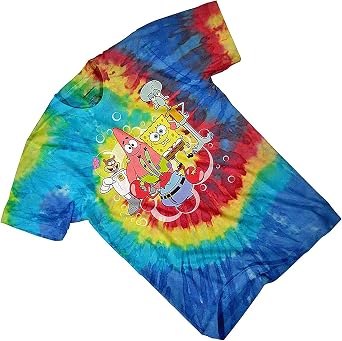 SpongeBob SquarePants Boys Shirt - Spongebob Tee - Classic Spongebob Tie Die T-Shirt