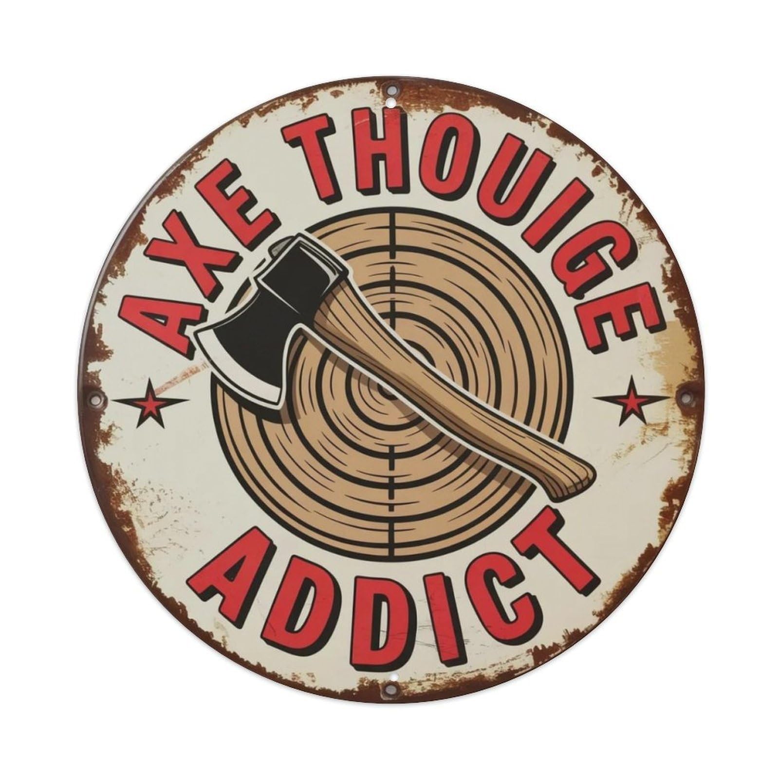 Axe Throwing Metal Tin Sign Plaque