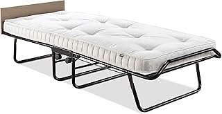 Jay-Be Supreme Folding Bed with Micro e-Pocket Sprung Mattress and Automatic Folding Legs, Compact, Single, Black