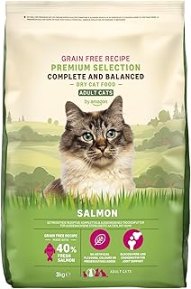 by Amazon Grainfree Recipe Dry Cat Food (Adult Cats) with Fresh Salmon - 3kg (Precedentemente un marchio Lifelong, stesso prodotto)