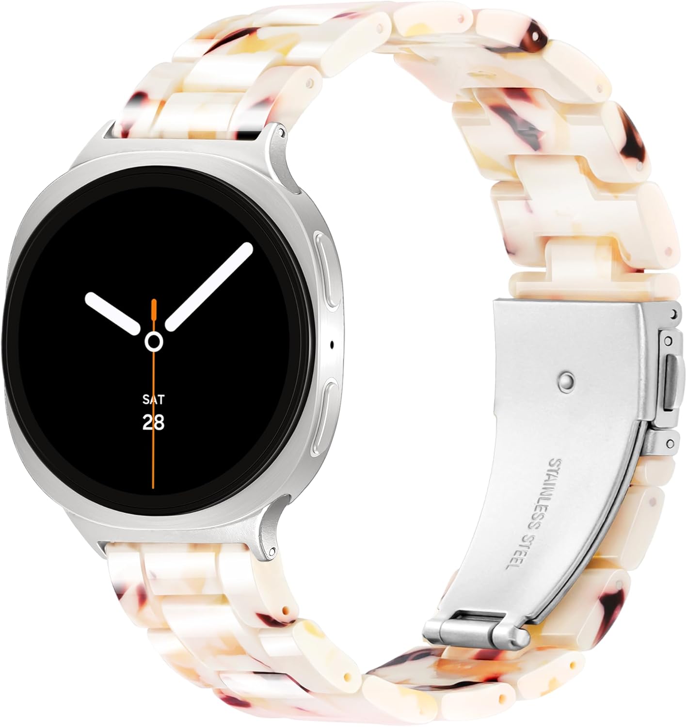 YGTIECS Resin Strap Only Compatible with Samsung Galaxy Watch 8 Band 40mm 44mm, for Galaxy Watch 8 Classic Band 46mm, 20mm Soft Resin Replacement for Samsung Watch 8 Bands/Watch 8 Classic Band