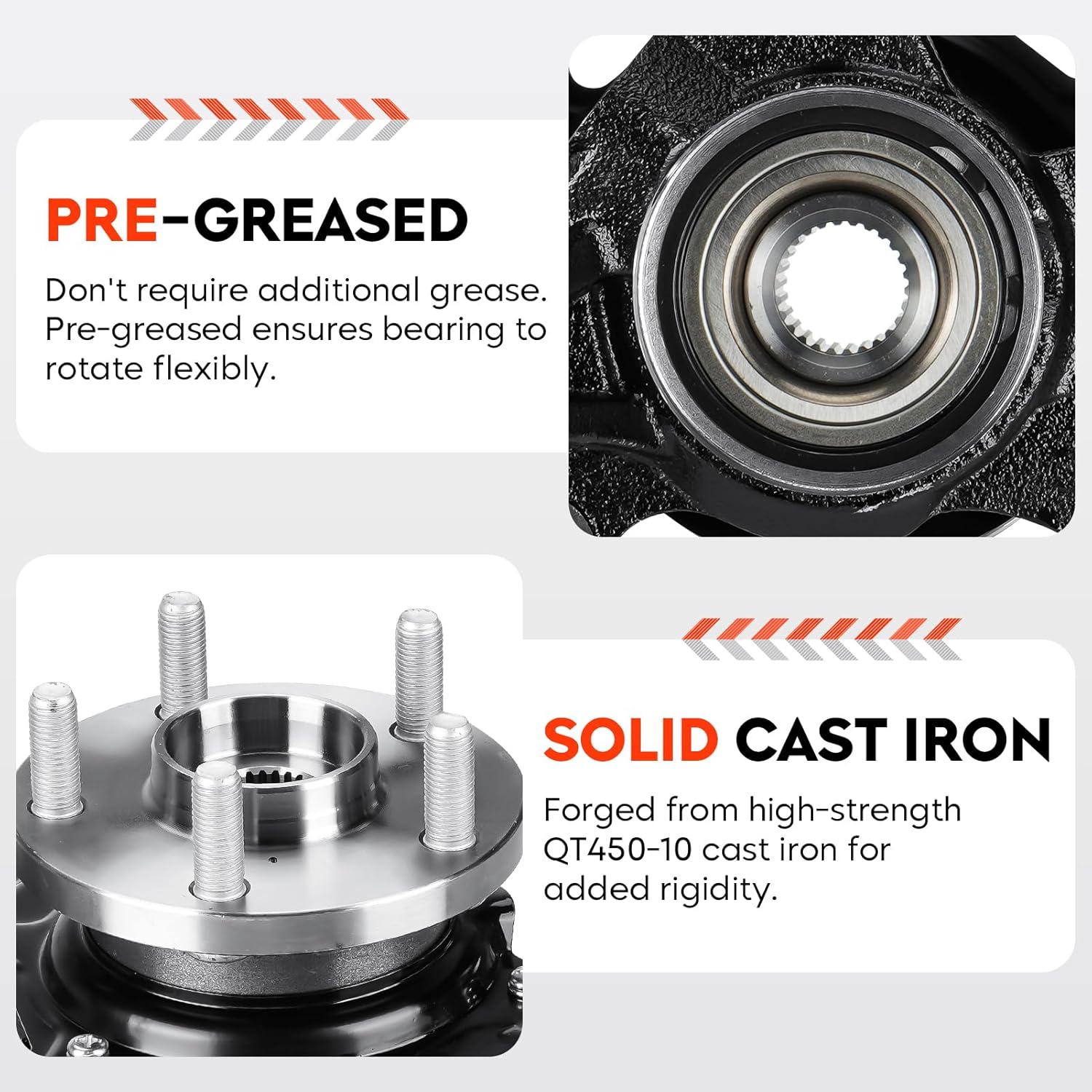 front left steering knuckle & wheel bearing hub assembly for toyota corolla 2003 2004 2005 2006 2007 2008 l4 1.8l, lk029 698-389 698389, driver side