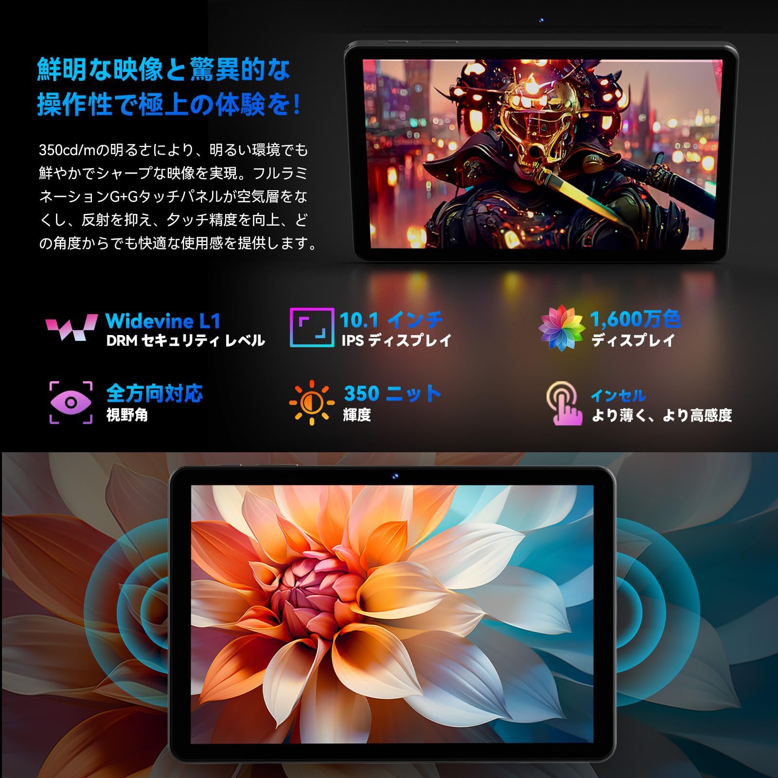 Amazon.co.jp: Android 16 タブレット 10インチ Wi-Fiモデル Headwolf