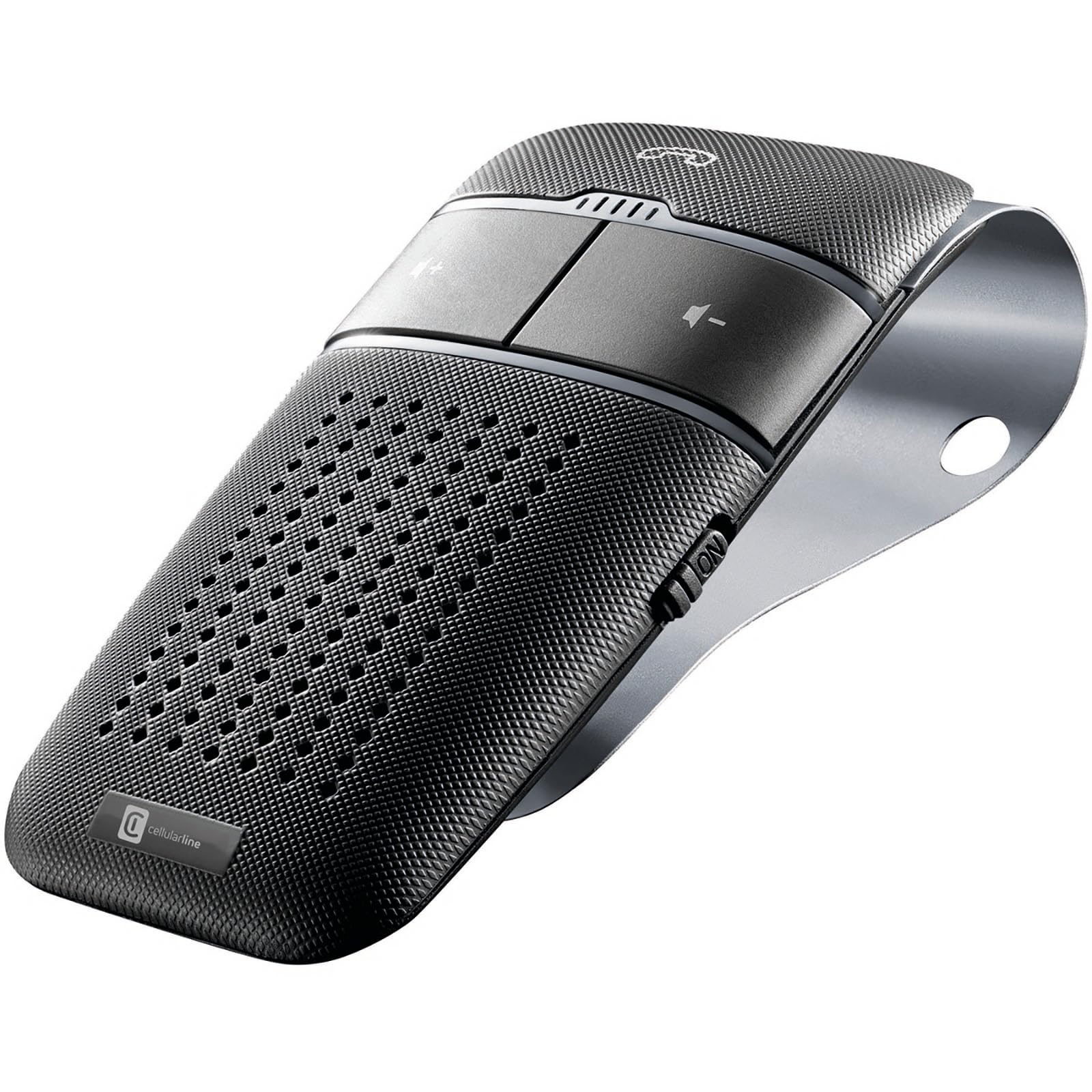 Cellularline - Easy Drive - Mains Libres Bluetooth pour Voiture Fonction Dualphone - Autonomie en Conversation 20h - Temps de Re
