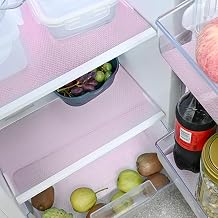 BOPART 12Pcs Refrigerator Liners Washable Fridge Shelf Liners Mats for Freezer Glass Shelves Kitchen Cabinets Cupboards Drawers 17.7" x 11.4"