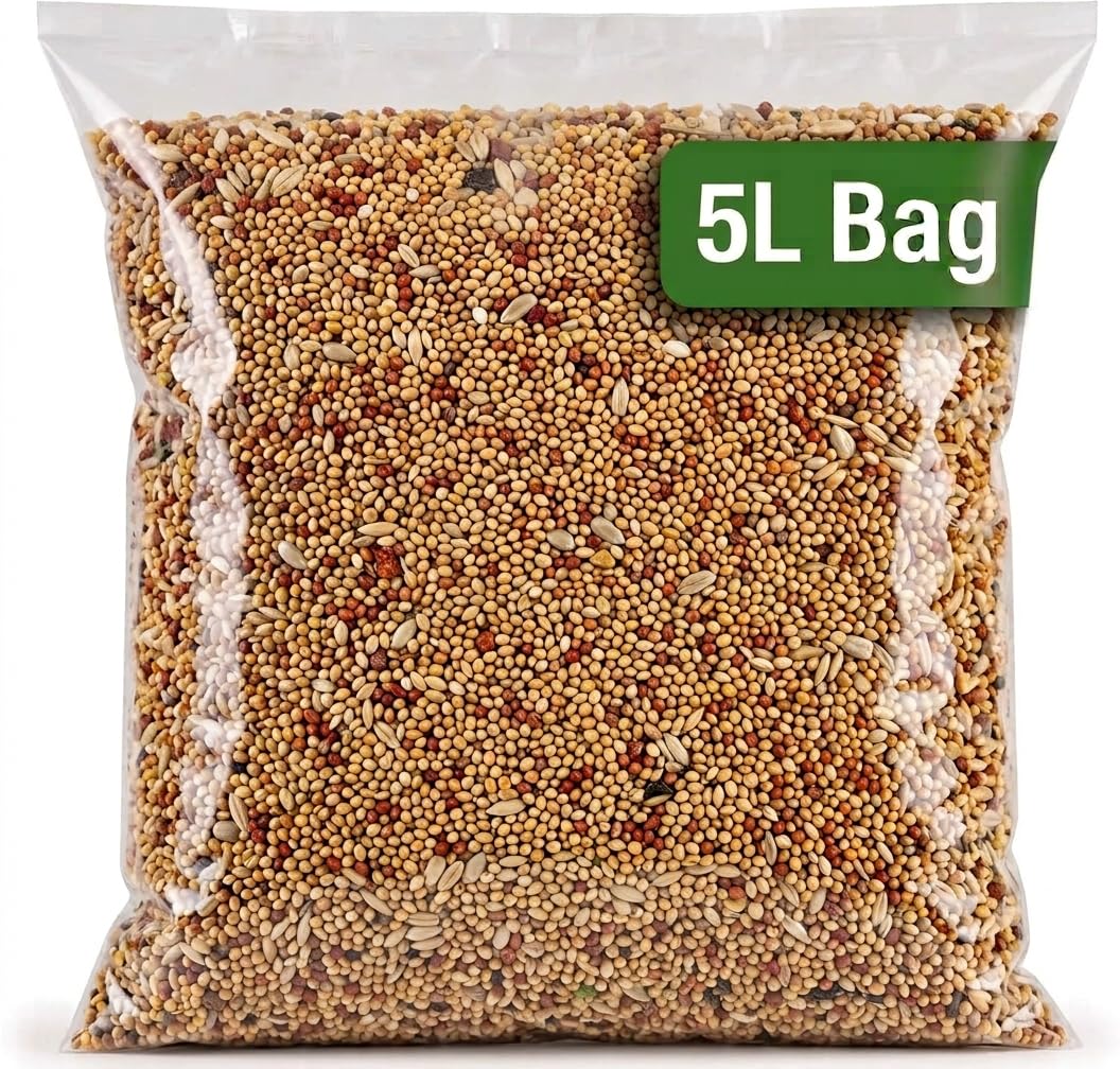 Budgie Seed Mix 5L Bag - Indoor Bird Food for Small Birds
