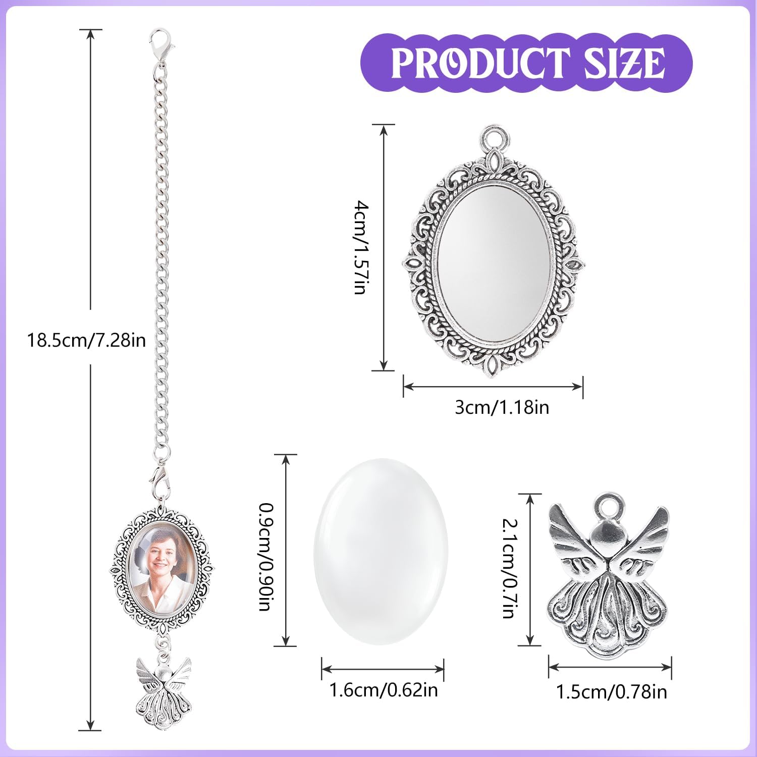 Graduate Memorial Photo Charm Silvery, Tassel Memorial Charm graduation decorations class of 2026, DIY Memory Mortarboard Pendants for graduation Cap - Image 6