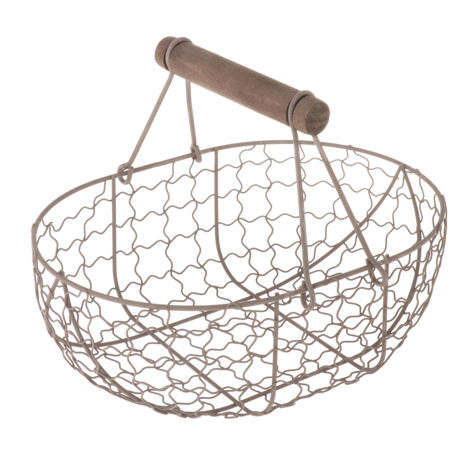 Zambuph Brown Lovers Decorative Fruit Basket Durable Iron Mesh Xl