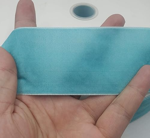 Miniatura 15 de Bobina de cinta de terciopelo de 10 yardas, disponible en muchos colores Verde