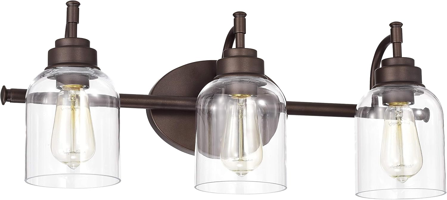 Chloe Lighting Adair Transitional 3 Light Oil Rubbed Bronze Bath Vanity Fixture 24" Wide