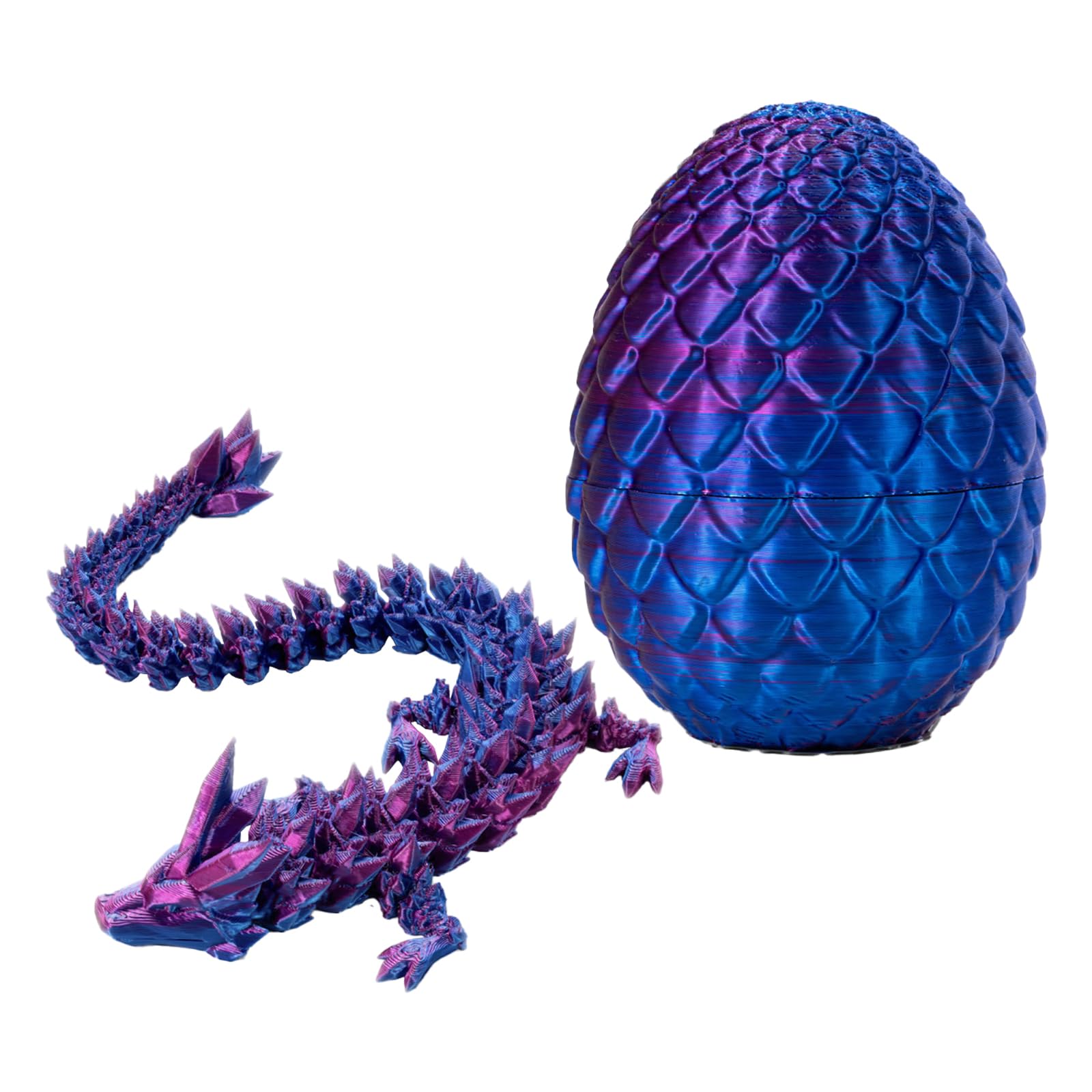 YZZT 3D Printed Dragon Eggs Dragon Egg Fidget Toys 3D Articulating Gemstone Crystal Dragons Egg Figurine Drago Eggs with Drago Inside Easter Eg Desk Toys Home Office Decor