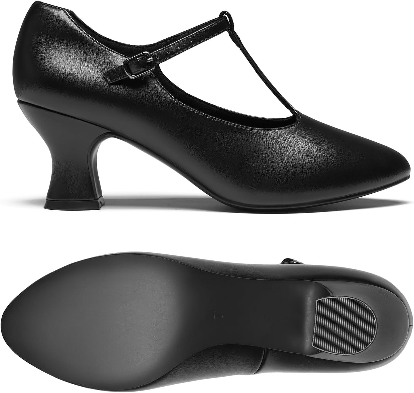 YESSA T-Strap Character Shoes for Women Dance Shoes 1920s Shoes for Ballroom Latin Salsa Folklorico Flamenco Tango Swing 2"/2.5 - Image 3