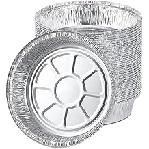 Air Fryer Basket Liners | 50 Aluminum Foil Trays - Oilproof Round Air Fryer Filter Liners | Bakeware Steamer Baking Toaster Oven Restaurant Kitchen Vegetables