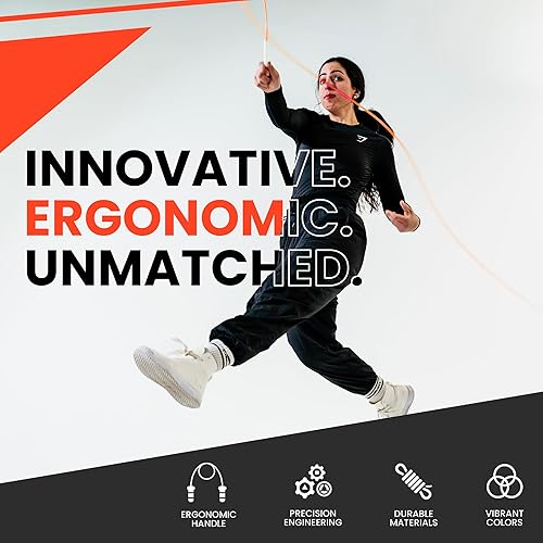 Miniatura 4 de Cuerda de saltar para fitness, cuerda de saltar ajustable de 10 pies para hombres, mujeres y niños, cuerda de saltar sin enredos con asas