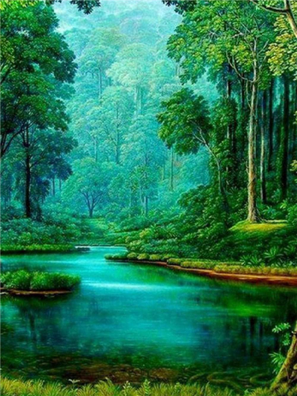 Rompecabezas Adultos Niños Rompecabezas de Madera 6000 Piezas (Colinas Verdes y Aguas Verdes) Juguetes Niños Puzzles para Adultos Es Un Buen Regalo para Amigos