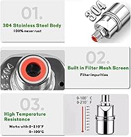 Vista 2 de 1/2" válvula automática de control de nivel de agua válvula de flotador de bola mini válvula de flotador de acero inoxidable 304 válvula de flotador