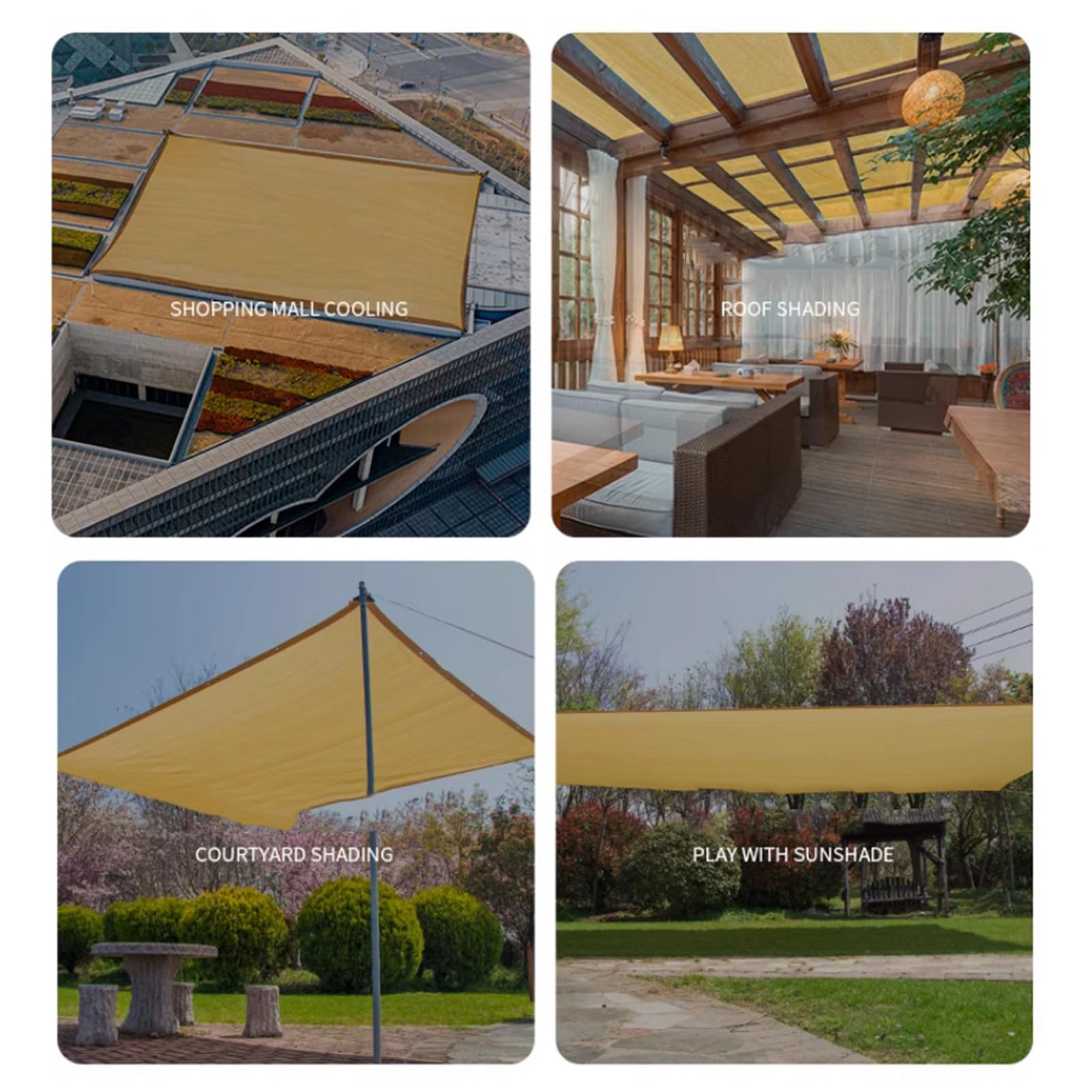 Red de sombra de jardín para protección solar, tela bloqueadora UV con ojales, 85% de protección UV, transpirable, para balcón (3 x 8 m)
