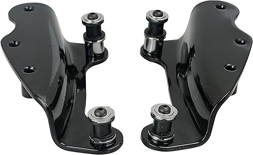 Negro para el respaldo de montaje Sissy Bar portaequipajes 4 puntos Kit de herramientas de acoplamiento compatible con Touring Road King Road Glide