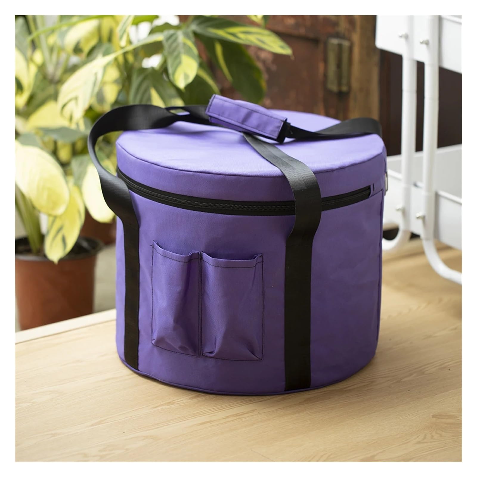 Bolsa Para Cuenco Bolsa de lona, ​​cuenco tibetano cristal cuarzo, estuche transporte for cuencos, mango morado, bolsa viaje, 7-14 pulgadas(8 Inch Bag)