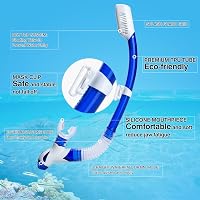 Dizokizo Snorkel Szett Felnőtt Panoráma Maszk Anti-Fog Szivárgásmentes Búvárkodáshoz 4