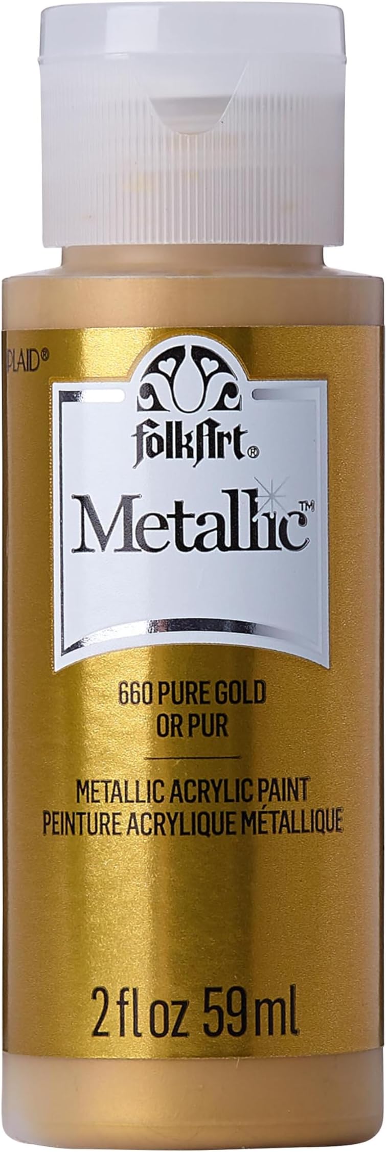 Metallic Acrylic Paint 2oz-Pure Gold