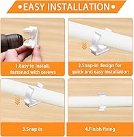 Vista 4 de Pinzas de tubo PEX de 1/2 pulgada, paquete de 20 ganchos de tubo de 0.630 in, abrazaderas de tubería PEX, soporte de tubería de PVC en forma de U