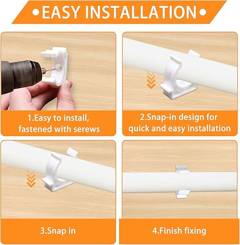 Miniatura 4 de Pinzas de tubo PEX de 12 pulgada, paquete de 20 ganchos de tubo de 0.630 in, abrazaderas de tubería PEX, soporte de tubería de PVC en forma de U,